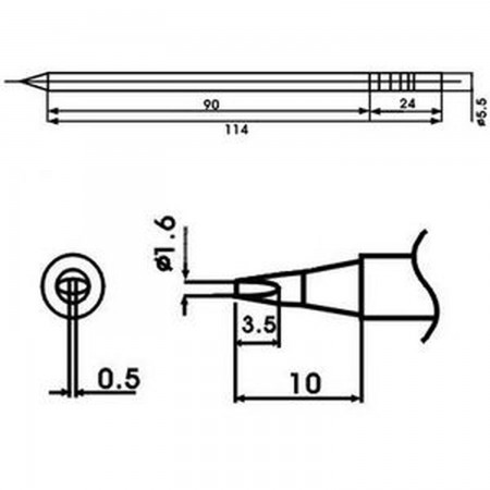 AOYUE LF-16D soldering iron tip w/ heating element Resistance Aoyue 13.99 euro - satkit