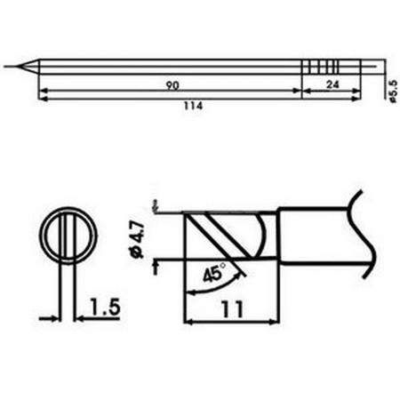 AOYUE LF-KL soldering iron tip w/ heating element Resistance Aoyue 13.50 euro - satkit