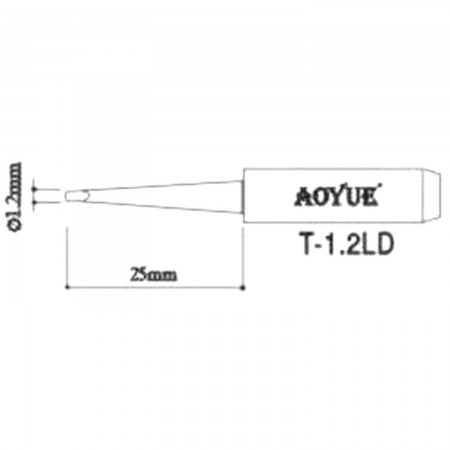 AOYUE T1,2LD REPLACEMENT SOLDERING IRON TIPS Soldering iron tips Aoyue 1.00 euro - satkit