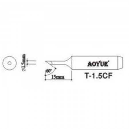 AOYUE T1,5CF Vervanging van soldeerbouten tips Soldering iron tips Aoyue 2.48 euro - satkit