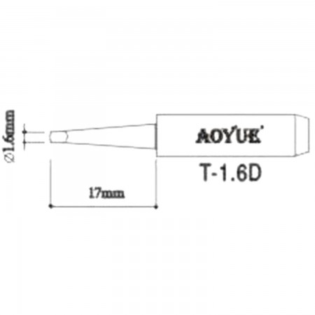 AOYUE T1,6D Vervanging van soldeerbouten tips Soldering iron tips Aoyue 1.00 euro - satkit