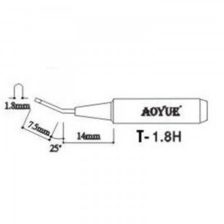 AOYUE T1,8H Replacement soldering iron tips Soldering iron tips Aoyue 2.97 euro - satkit