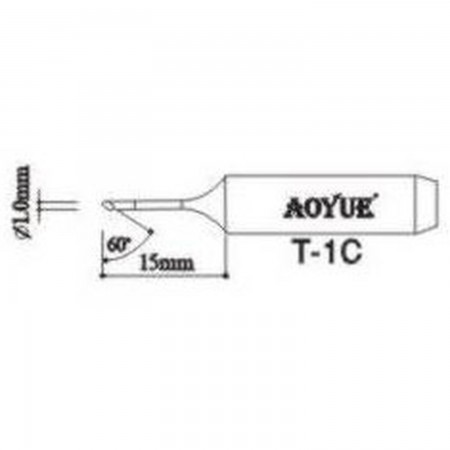 AOYUE T1C Replacement soldering iron tips Soldering iron tips Aoyue 1.00 euro - satkit