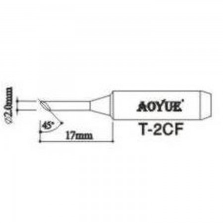AOYUE T2CF Replacement soldering iron tips Soldering iron tips Aoyue 1.00 euro - satkit