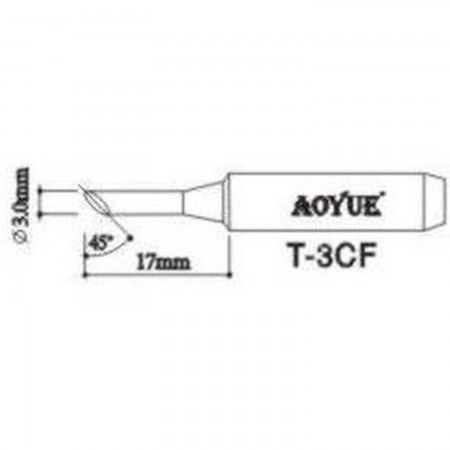 AOYUE T3CF Replacement soldering iron tips Soldering iron tips Aoyue 1.00 euro - satkit