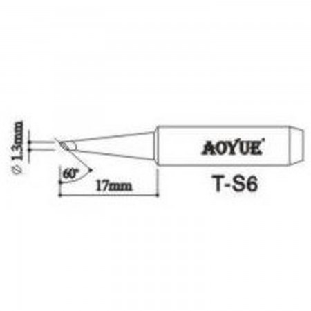 AOYUE TS6 Repuesto punta soldador Puntas para soldadores estano Aoyue 2.48 euro - satkit