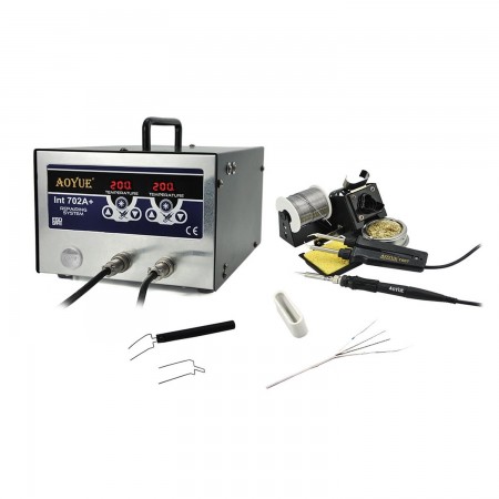 DUAL REPAIRING SYSTEM  Aoyue int702A+ , solder iron, solder tweezer Soldering stations Aoyue 155.00 euro - satkit