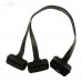 16 Pin Flat Thin OBD2 Male To Dual Female Y Splitter Elbow Extension Cable