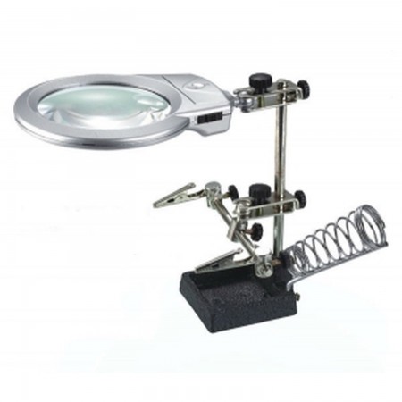 16129A Support handsfree special magnifying glass for electronics and Hobby soldering iron stand + l Soldering accessories  8.00 euro - satkit