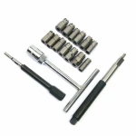 Escariador universal para inyector diesel con fresas planas y angulares en maletín plástico