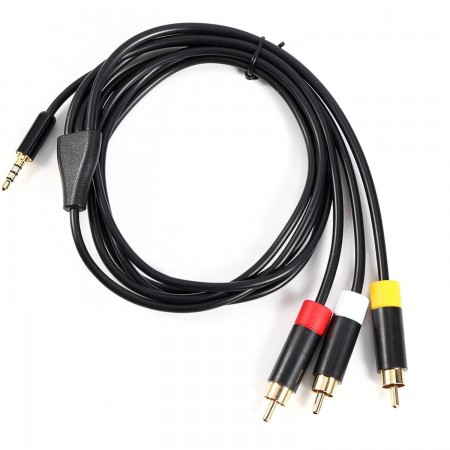 Cable conector 3.5mm a salida AV audio+video (compatible con gran cantidad de videocamaras y dvd) Equipos electrónicos  2.00 euro - satkit