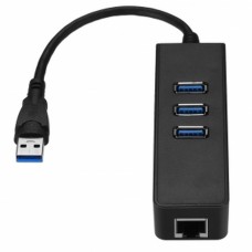 3 Ports Usb 3.0 Gigabit Ethernet Lan Adapter Rj45 Hub To 1000mbps Pc Mac