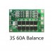 3S 60A Placa de Protecção de Versão Balanceada PCB para Bateria de Lithium