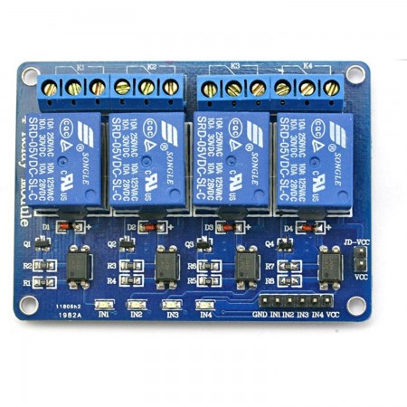 4-Channel 5V relaismodule voor Arduino DSP AVR PIC ARM [Compatibel Arduino]. ARDUINO  4.50 euro - satkit