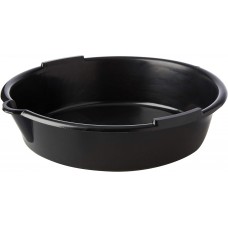6L Oil Drain Pan with Nozzle - Heavy Duty Plastic Round Anti-Spill Bowl for Cars and Motorcycles - Ideal for Low Cars
