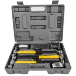 7pcs Juego de Tases y Martillos Chapista con Mango de Fibra para Carrocería