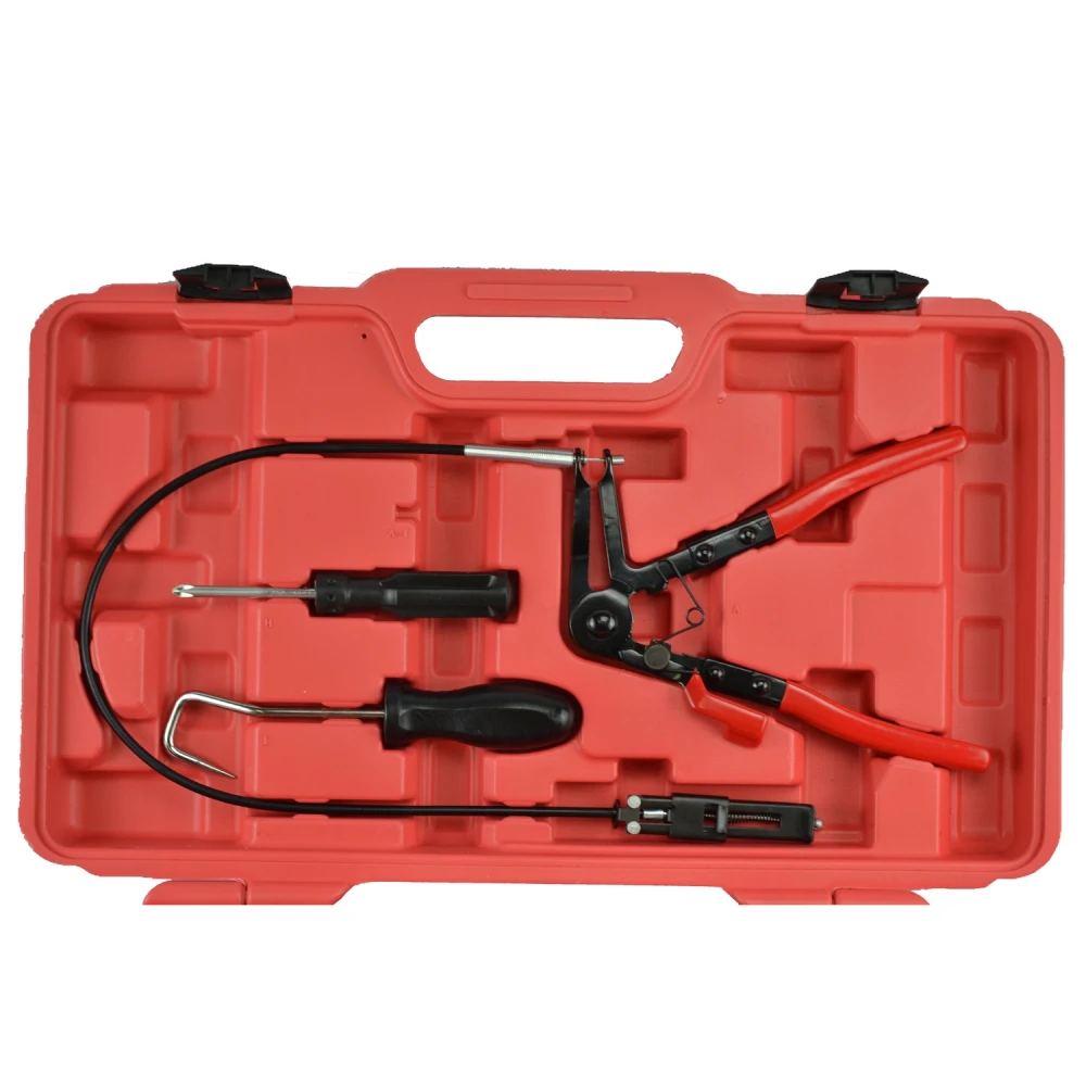 Kit de tenazas y pinzas para abrazaderas automoción en caja compacta