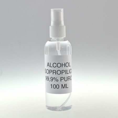 100 ml Botella con vaporizador Alcohol Isopropilico