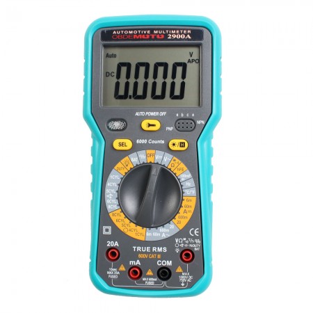 OBDEMOTO-multímetro Digital automotriz inteligente 2900A, medidor de temperatura de velocidad rotacional, RMS, CA/CC, Volt Amp, Ohm