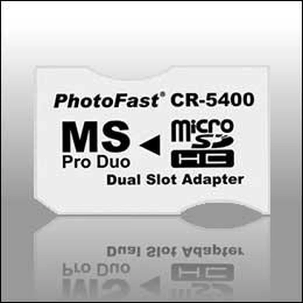 Adaptador 2xmicrosdhc a MS Pro Duo con doble slot para tarjetas MicroSDHC