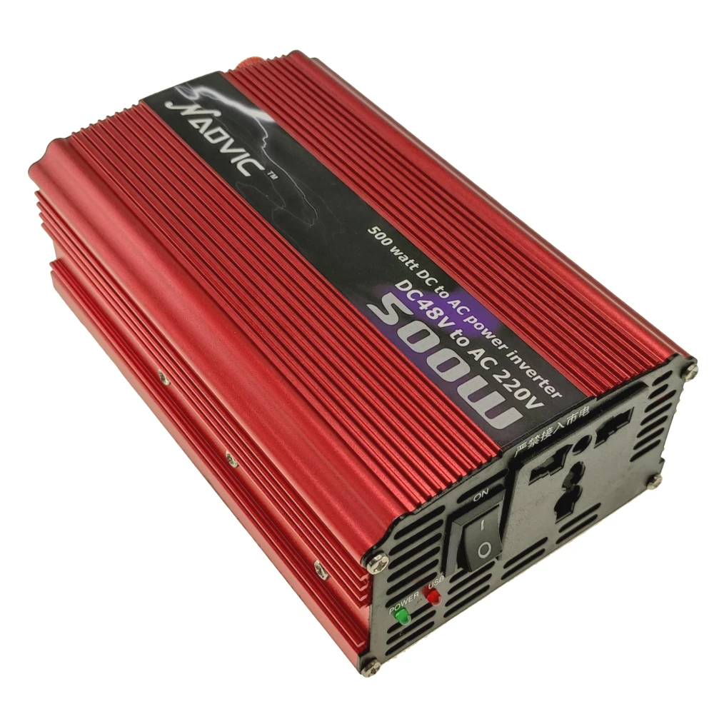 Adaptador corriente 500W DC48V a AC220V con cargador de onda sinusoidal pura