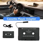 Adaptador de casete bluetooth para coche conectado a un reproductor de casete
