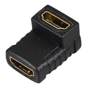 Adaptador HDMI Hembra a HDMI Hembra ángulo 90º para conexiones compactas y seguras