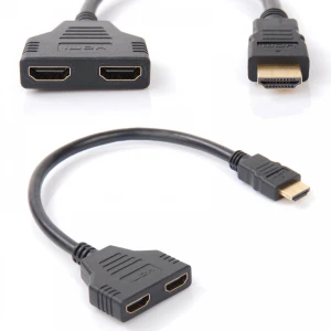Adaptador HDMI macho a 2 salidas HDMI hembra splitter satkit