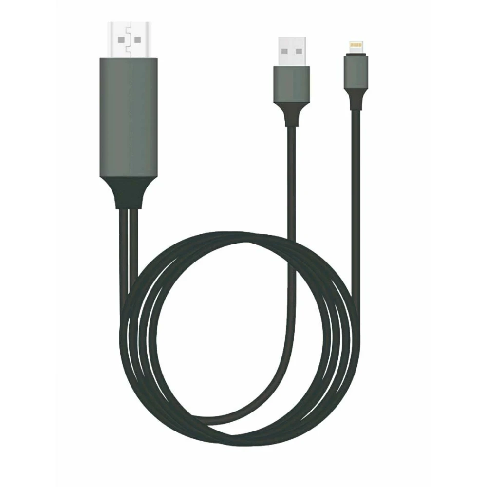 Adaptador Lightning a HDMI para iPhone - Cable HDTV Apple compatible iOS