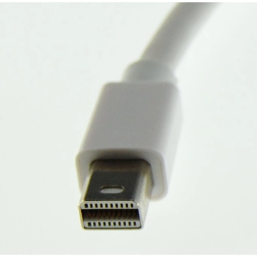 Imagen del adaptador Mini Displayport a HDMI en uso con proyector