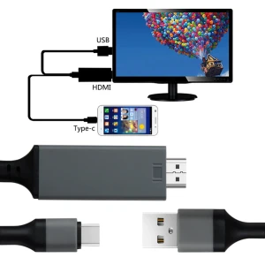 Adaptador Tipo-C a HDMI Convertidor USB Cable HDTV compatible 4K