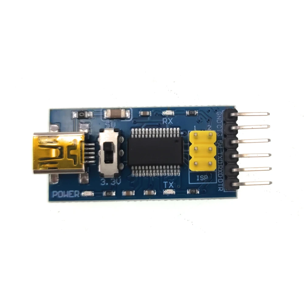 Adaptador USB FTDI FT232RL para Arduino Mini Port con selección 3.3v y 5v
