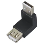 Adaptador USB macho a USB Hembra ángulo 90º para conexiones compactas y seguras