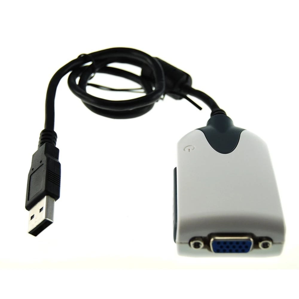 Adaptador VGA USB para pantalla adicional compatible con Windows y Linux