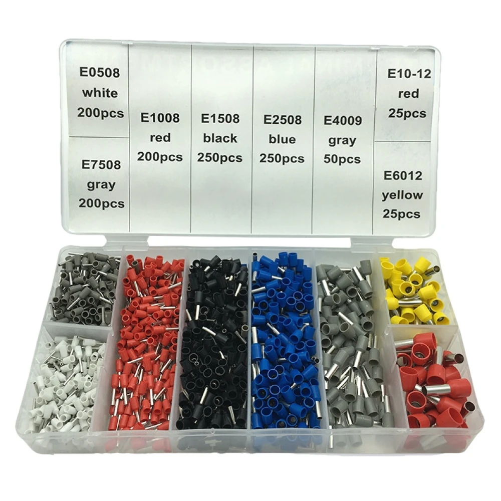 Alicates crimpadores con terminales 0.25-10 mm² - Kit de 1200 piezas