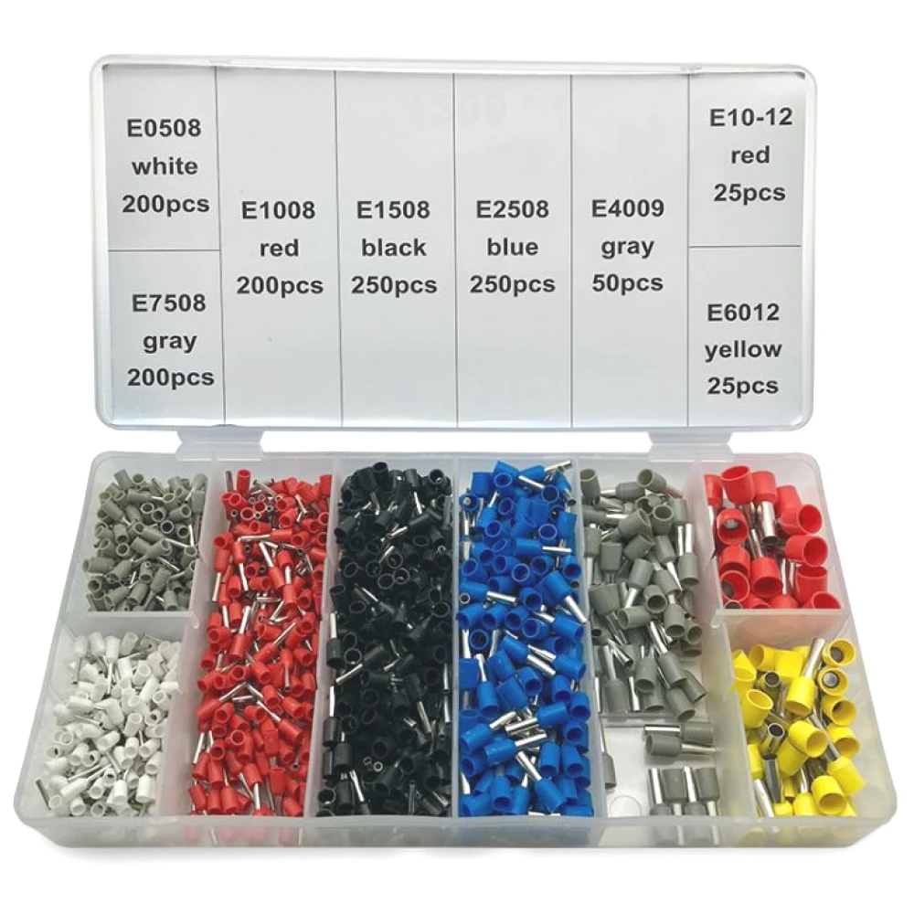 Alicates crimpadores con terminales 0.25-10 mm² - Kit de 1200 piezas