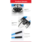 Alicates de crimpado 6-50mm² con asas antideslizantes y rotación ajustable