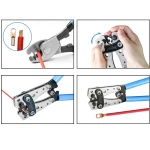 Alicates de crimpado 6-50mm² con asas antideslizantes y rotación ajustable