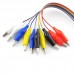 Pinzas Cocodrilos Clip 10Pin Macho Hembra Jumper Wire Test Lead Cable 20cm