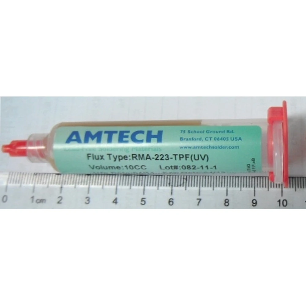 Amtech RMA-223-TPF(UV) Solder Flux 10cc para soldadura electrónica profesional