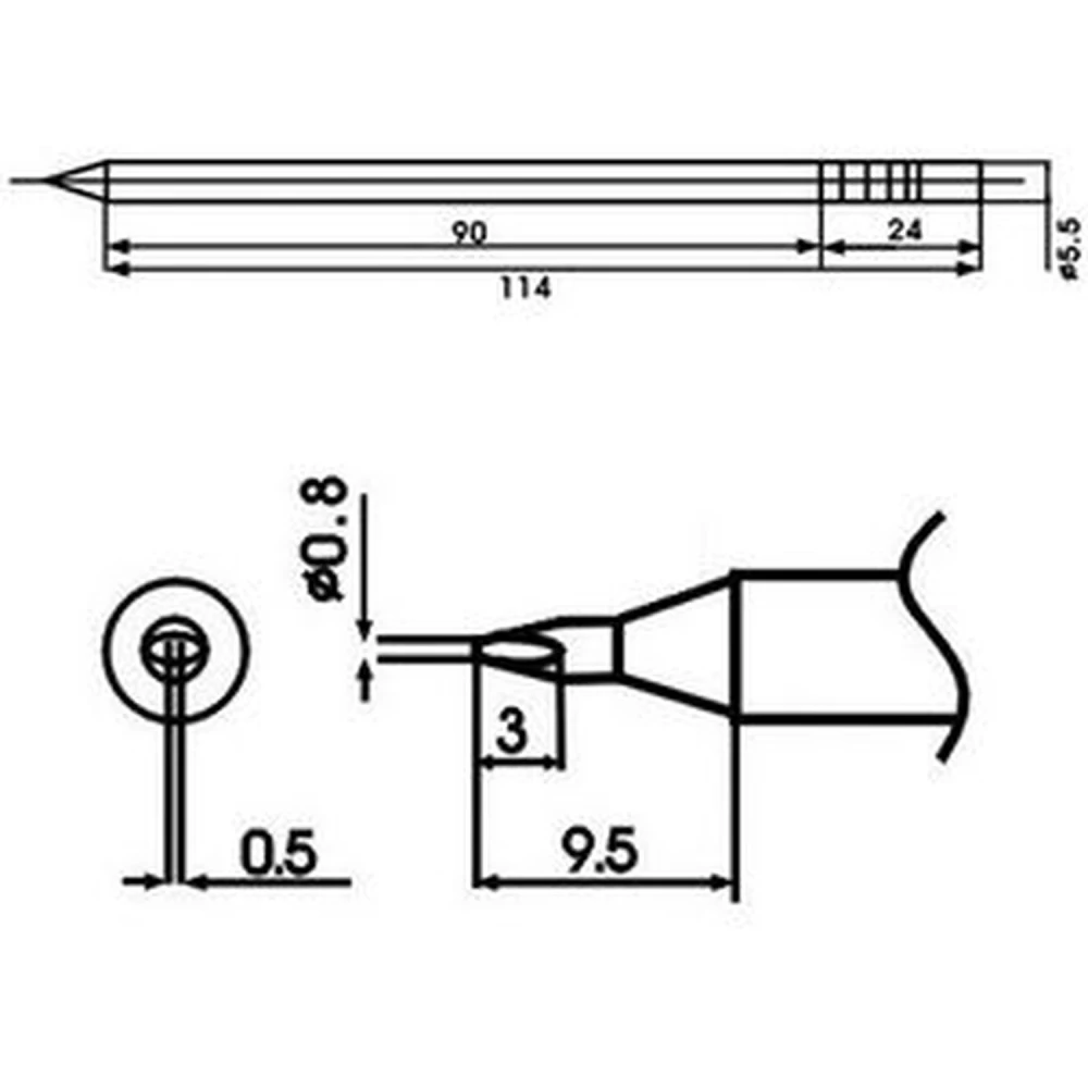 Aoyue LF-08D Punta soldador con resistencia incluida para soldadores