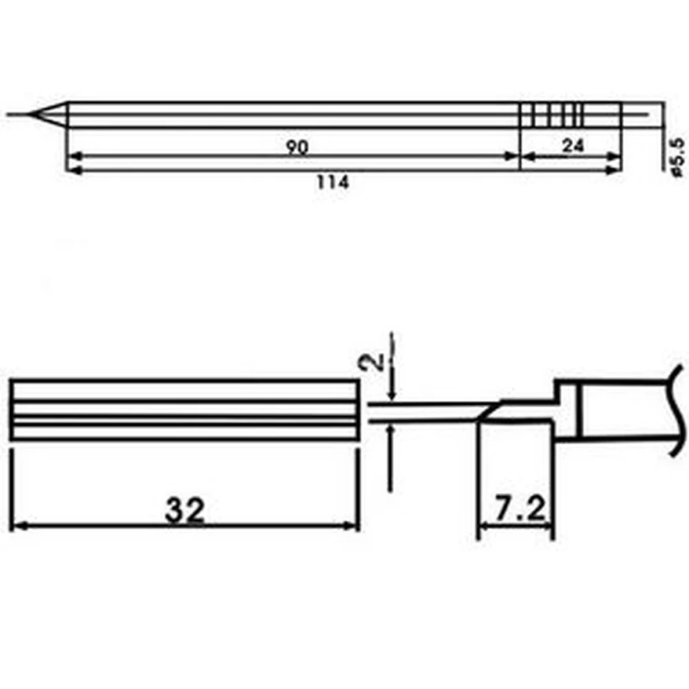 Aoyue LF-1404 Punta soldador con resistencia incluida para estaciones de soldadura