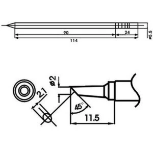 Aoyue LF-2BC Punta soldador con resistencia incluida para soldadura profesional