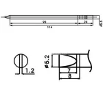 Aoyue LF-52D Punta soldador con resistencia incluida para estaciones de soldadura