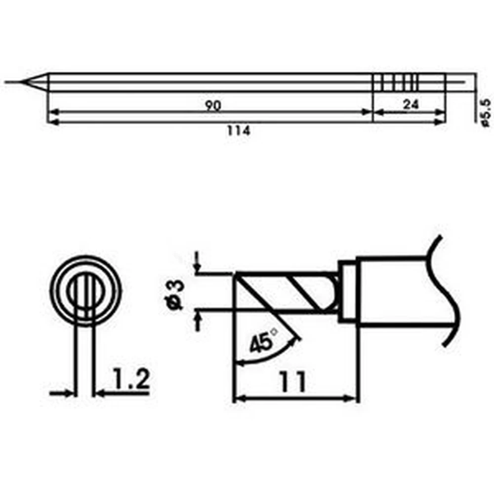 Aoyue LF-KU Punta Soldador con Resistencia Incluida para Estaciones de Soldadura