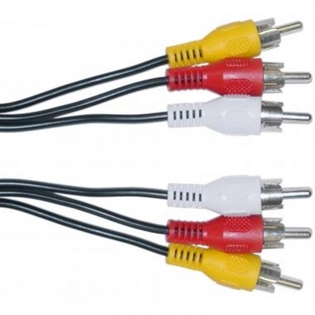 Cable Audio Y Video 3 X Rca M/m 1.2 Metros Equipos electrónicos  0.80 euro - satkit