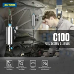AUTOOL C100 Inyector de Combustible Limpiador Gasolina con Adaptadores para Coche
