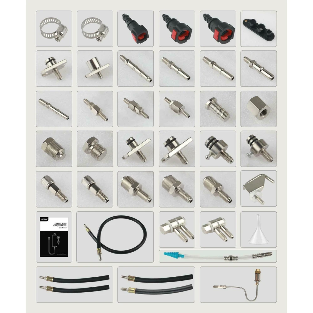 AUTOOL C100 Inyector de Combustible Limpiador Gasolina con Adaptadores para Coche