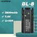 Baofeng BL-8 2800mAh 7.4V Replacement Battery for Two-Way Walkie Talkie BF-UV82/UV-8D/UV-89/UV-82/UV-82HX/UV-82HP
