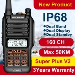 Baofeng UV9R Plus walkie-talkie de largo alcance con 160 canales VHF/UHF